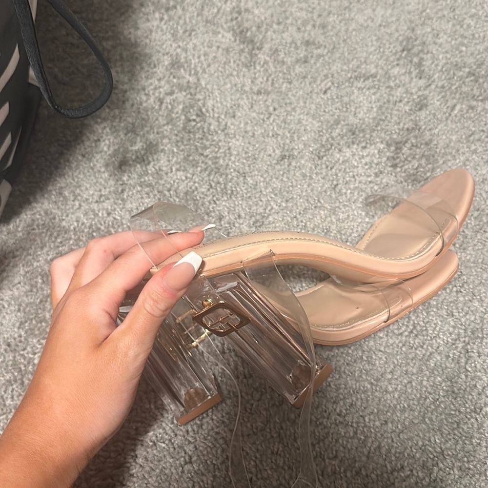 clear heels